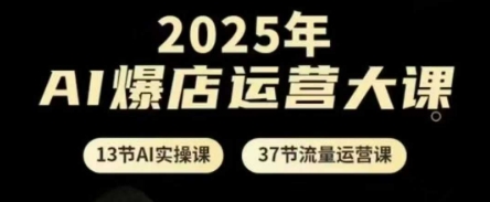 2025年AI爆店运营大课，13节AI实操课+37节流量运营课-灵创汇