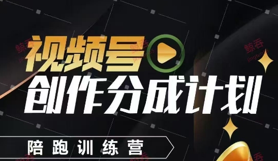 视频号创作分成计划陪跑训练营，手把手教会你如何制作视频，细水长流型项目-灵创汇
