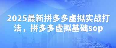 2025最新拼多多虚拟实战打法，拼多多虚拟基础sop-搞钱基地