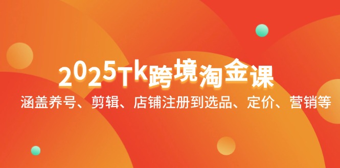 2025Tk跨境淘金课：涵盖养号、剪辑、店铺注册到选品、定价、营销等-灵创汇