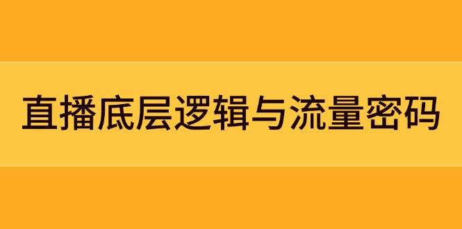 直播底层逻辑与流量密码：定位模型+案例拆解，急速流承接与数据优化全攻略-灵创汇